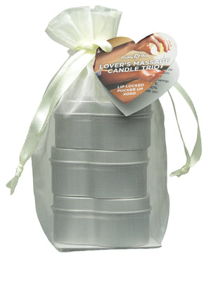 Hemp Seed Valentine '26 Candle Trio Includes: 1 of each: XOXO 1.75oz, Lip Locked 1.75oz, Pucker Up 1.75oz