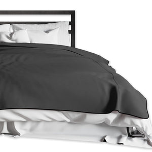 Fascinator Lush Throw Black Microvelvet - King Size