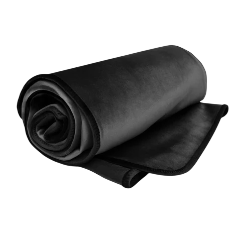 Fascinator Lush Throw Black Microvelvet - King Size