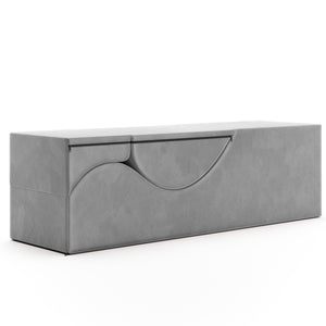 Aria Flip Chaise 18 Inch Wide - Convertible Sex Chair and Bed Bench, Grey
