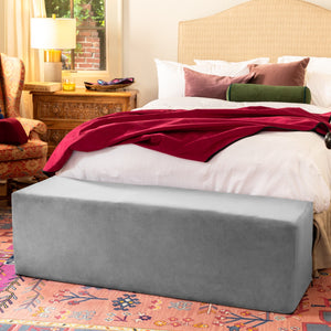 Aria Flip Chaise 18 Inch Wide - Convertible Sex Chair and Bed Bench, Grey
