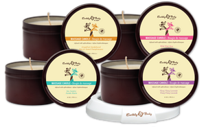 Earthly Body at Night Aphrodisiac PrePack Bath Fizzers and Candles 16pcs plus tester and candle warmer