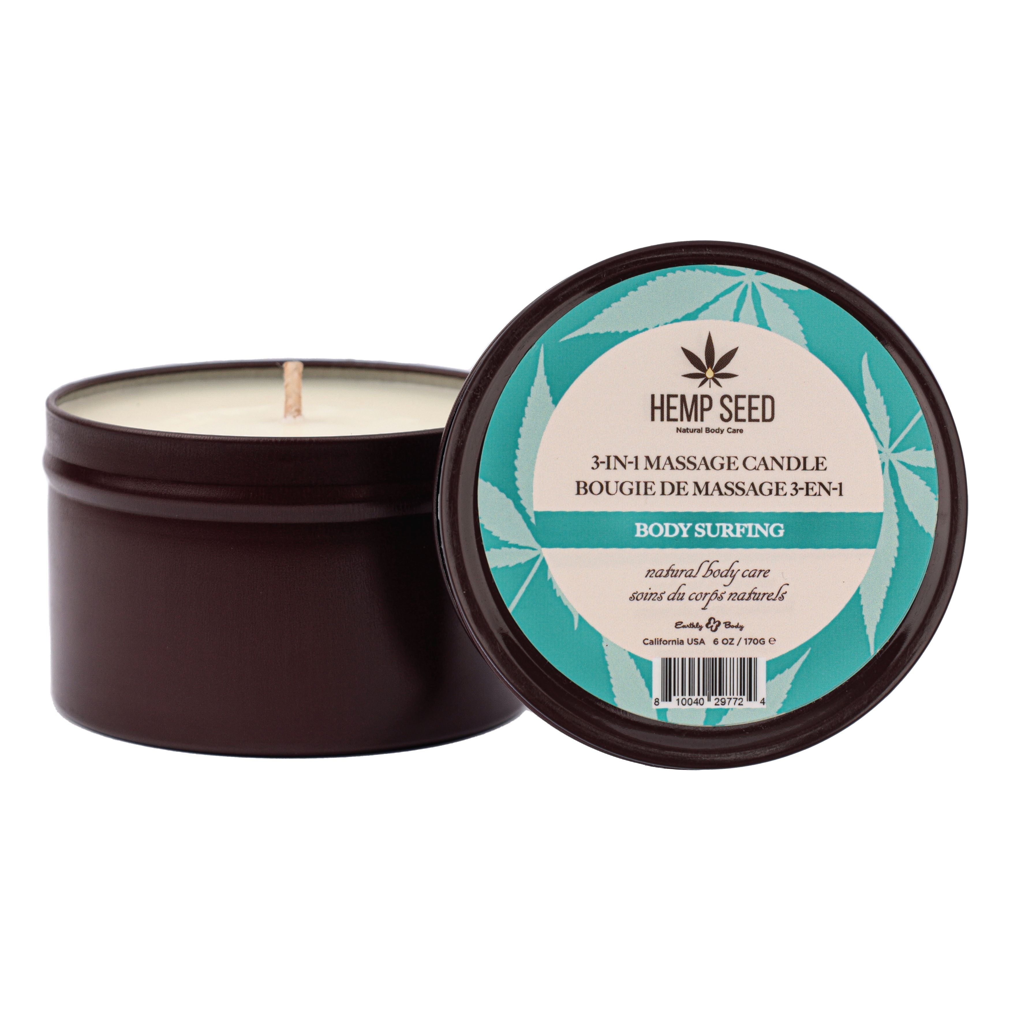 Hemp Seed 3-in-1 Massage Candle Body Surfing 6oz