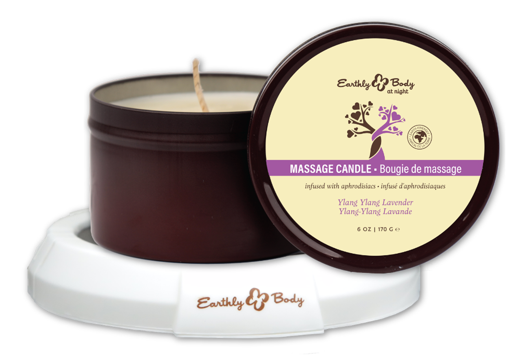 Earthly Body at Night Aphrodisiac PrePack Bath Fizzers and Candles 16pcs plus tester and candle warmer